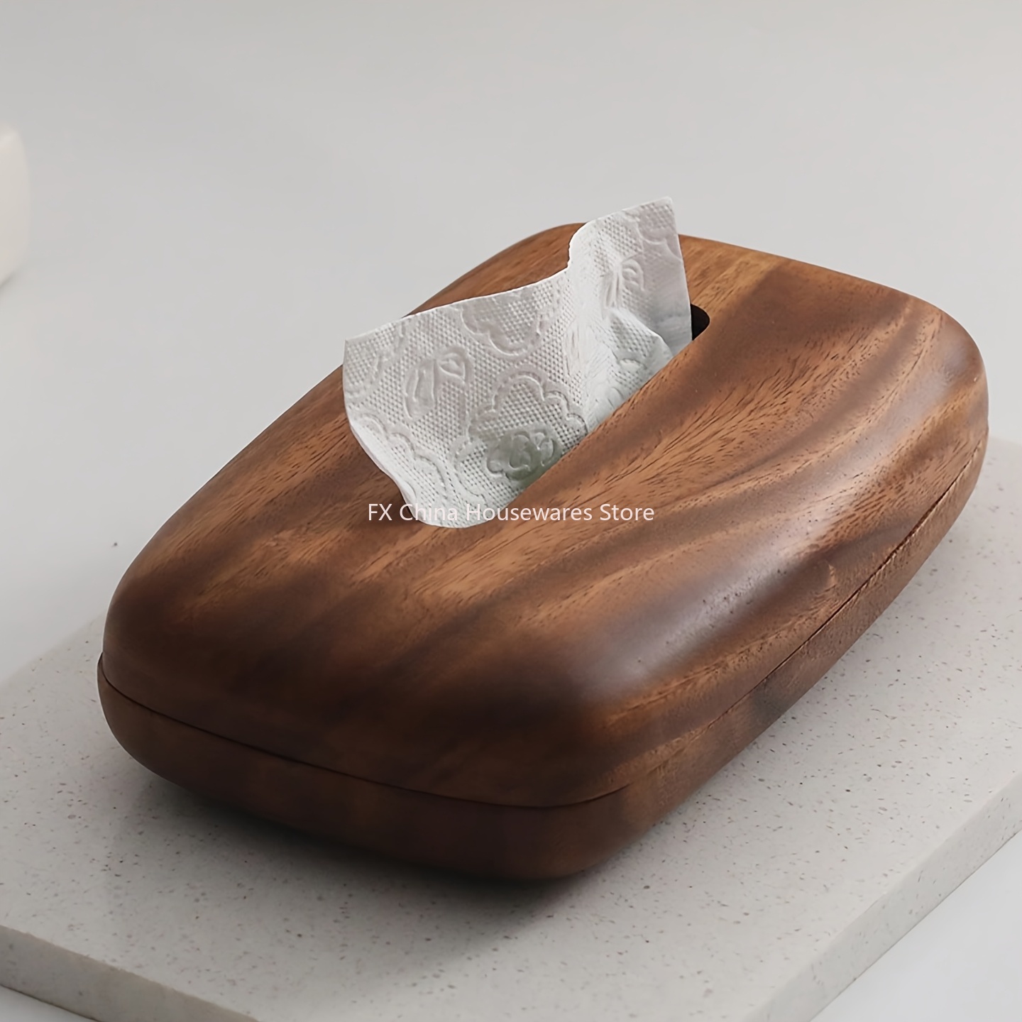 Walnut Wood Tissue Box Cover H - Agar Tissue Culture review and price