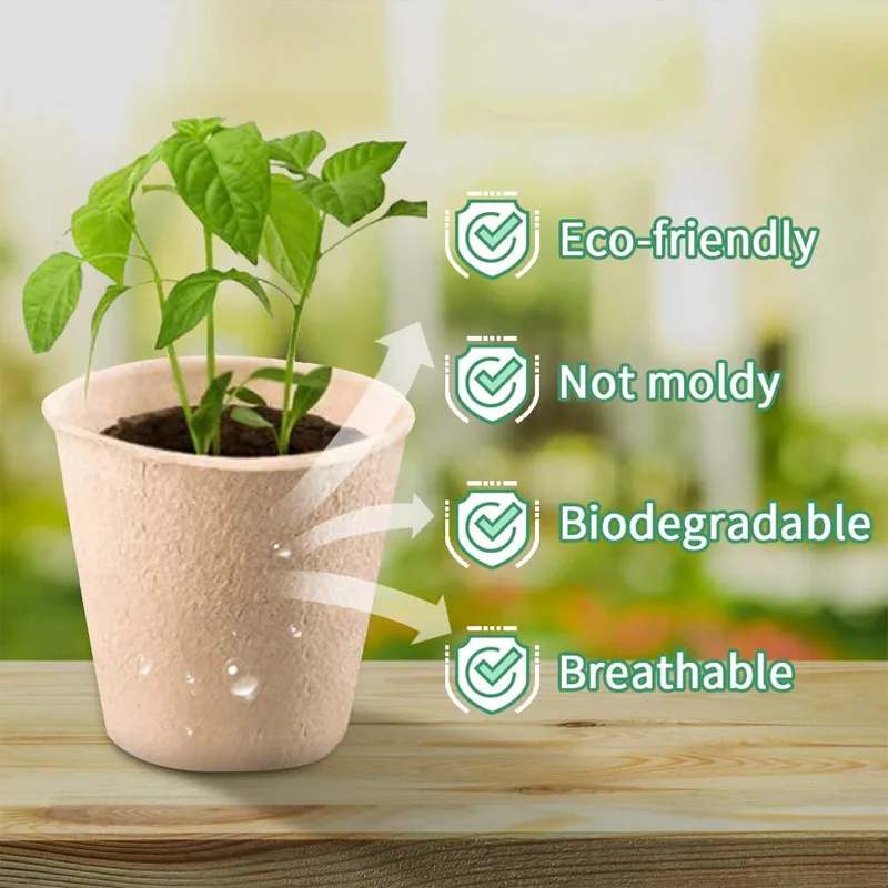 50 Pcs  Garden Round Peat Pots - Peat Pellet Tray review and price